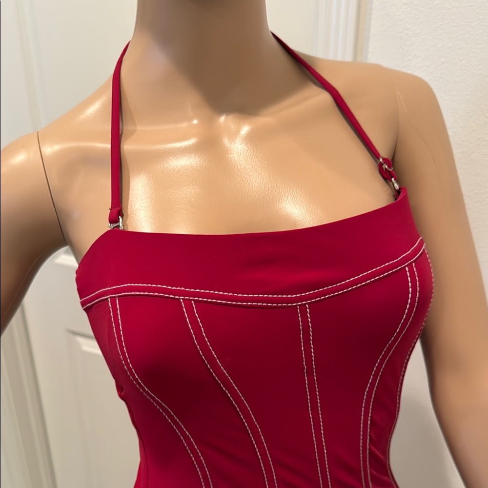 Gottex Red Cross-Strap Swimsuit - Picture 4 of 6